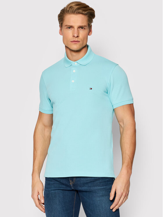 Tommy Hilfiger Tommy Hilfiger Polo 1985 MW0MW17771 Niebieski Slim Fit