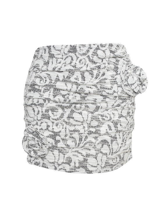 Magda Matyja Magda Matyja Spódnica mini PALAZZO SKIRT Szary Fitted Fit