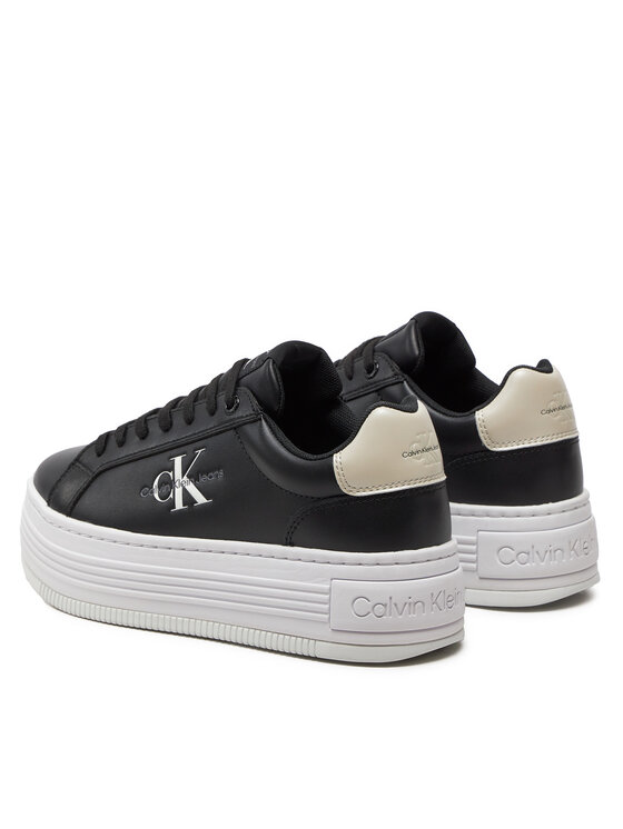Calvin Klein Jeans Calvin Klein Jeans Sneakersy Bold Platf Low Lace Lth Ml Mtl YW0YW01516 Čierna