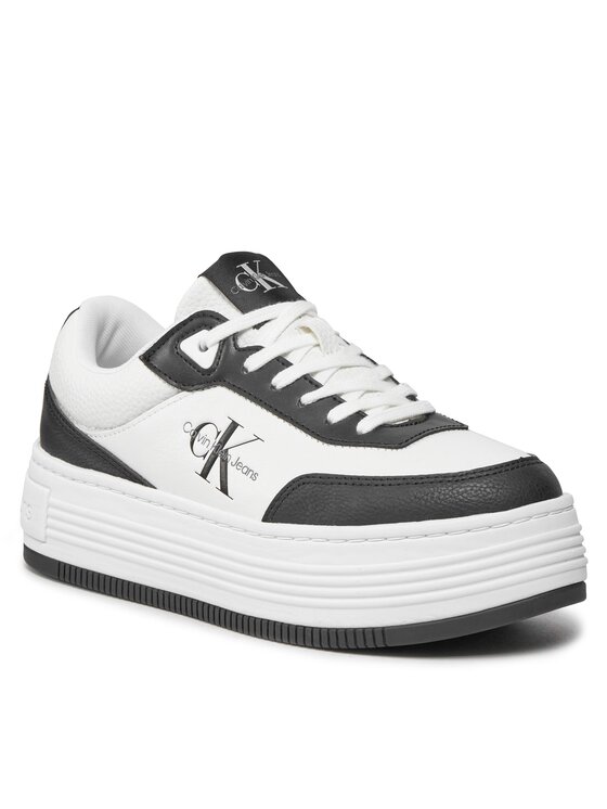 Calvin Klein Jeans Calvin Klein Jeans Snīkeri Bold Flatf Low Lace Mix Ml Fad YW0YW01316 Melns