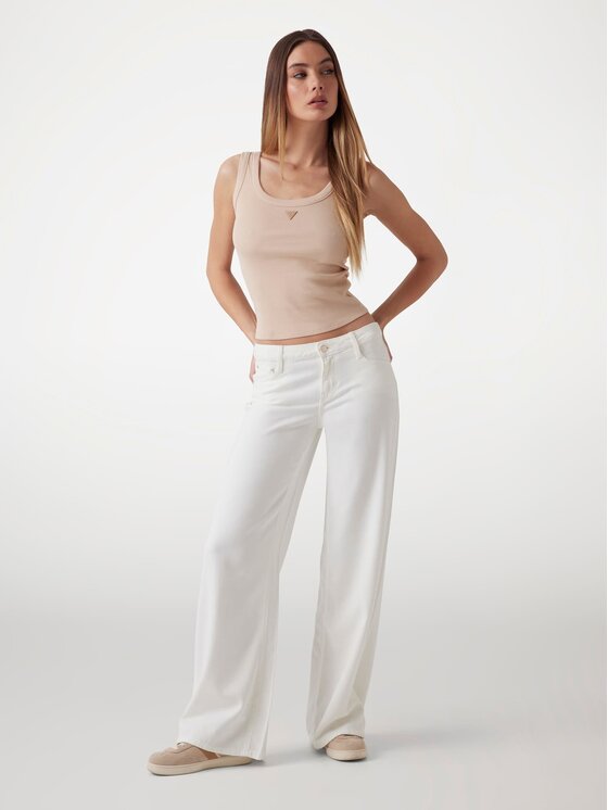 Guess Guess Spodnie materiałowe 175085 Biały Slim Fit