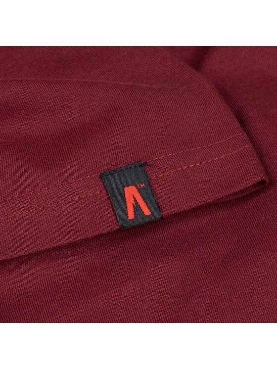 Alpinus Alpinus T-Shirt Polaris II Bordowy Standard Fit