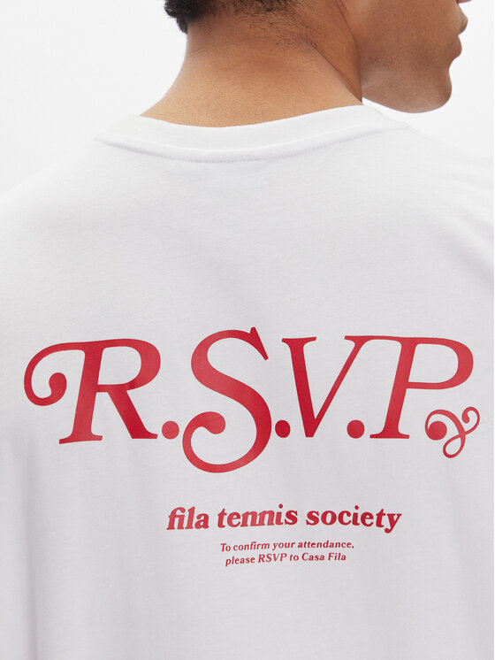 Fila Fila T-Shirt Lengeweg FAM0907 Λευκό Regular Fit