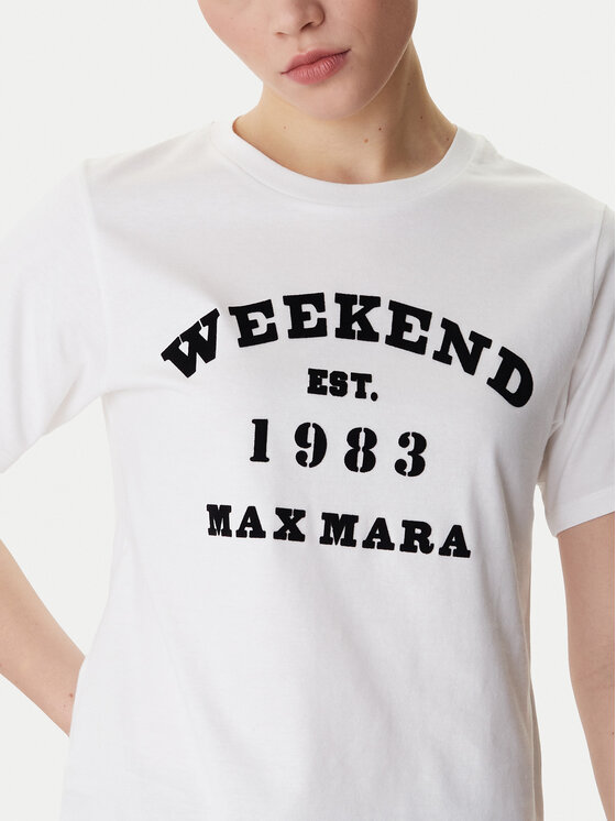 Weekend Max Mara Weekend Max Mara T-Shirt Tenue 2615971051 Biały Regular Fit