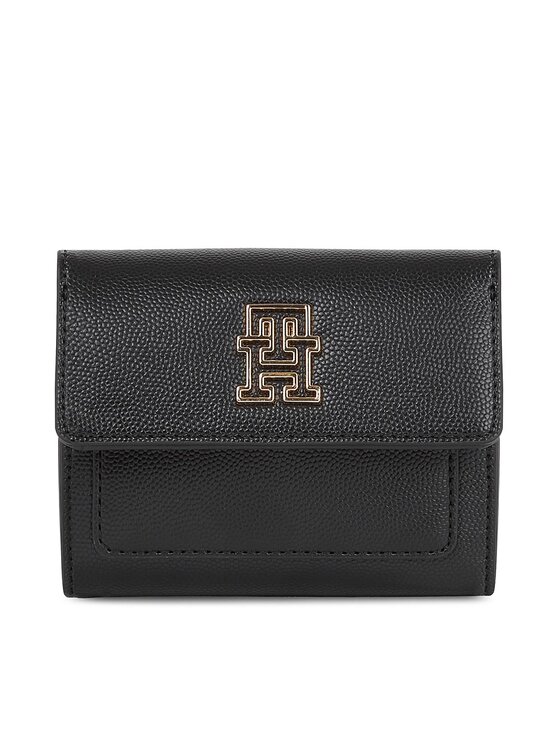 Tommy Hilfiger Mali ženski Novčanik Th Timeless Med Flap W Bill AW0AW15258 Crna