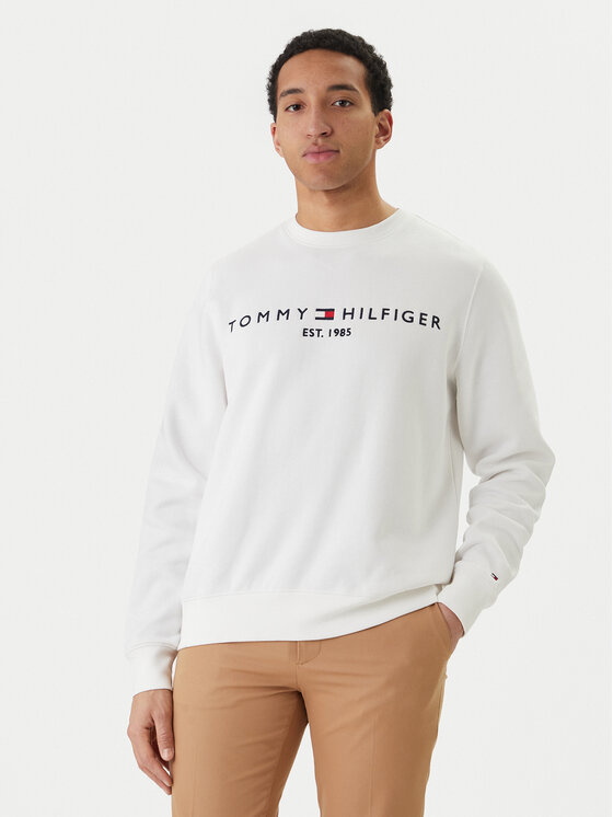 Tommy Hilfiger Bluză Logo MW0MW11596 Alb Regular Fit