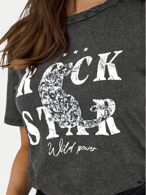 ONLY ONLY T-Shirt Lucy 15346786 Šedá Regular Fit