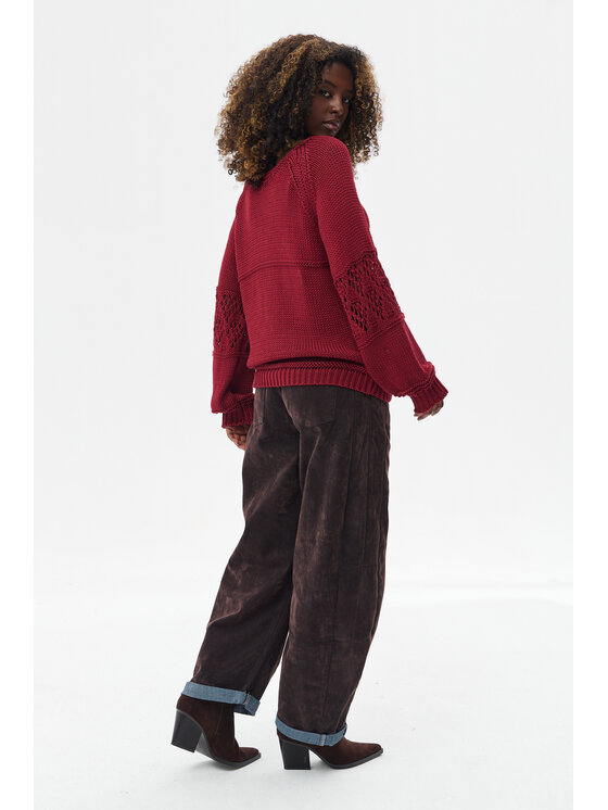 blue shadow blue shadow Sweter Blavia Fioletowy Regular Fit