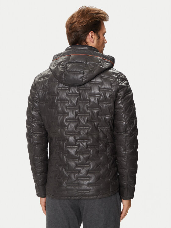 Milestone Milestone Кожено яке Tamino 431019 60305 Сив Regular Fit