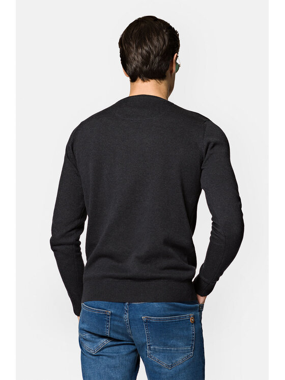 Lancerto Lancerto Sweter Jason SW073222000074 Szary Regular Fit