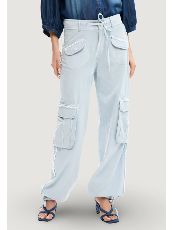 Desigual Desigual Chinos kelnes PANT_VILLAGE Mėlyna Casual Fit