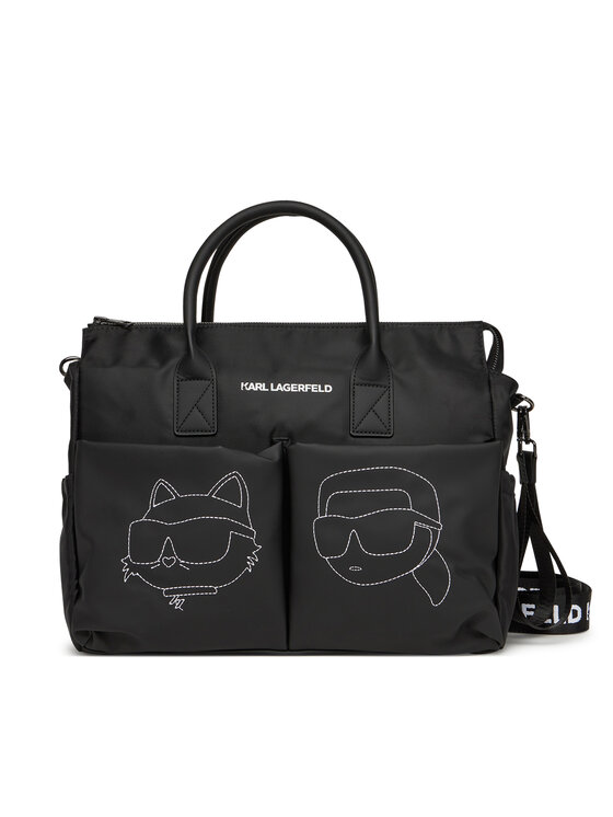 Karl Lagerfeld Kids Wickeltasche Z30558 Schwarz, Größe 00