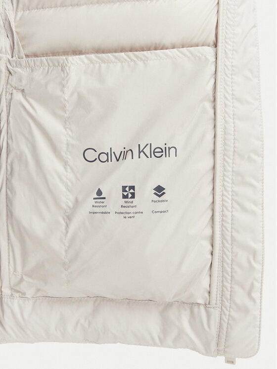Calvin Klein Calvin Klein Μπουφάν πουπουλένιο LV044G502G Λευκό Regular Fit