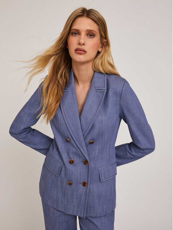 Motivi Motivi Giacca outdoor Q676Q000866N004 Turchese Regular Fit