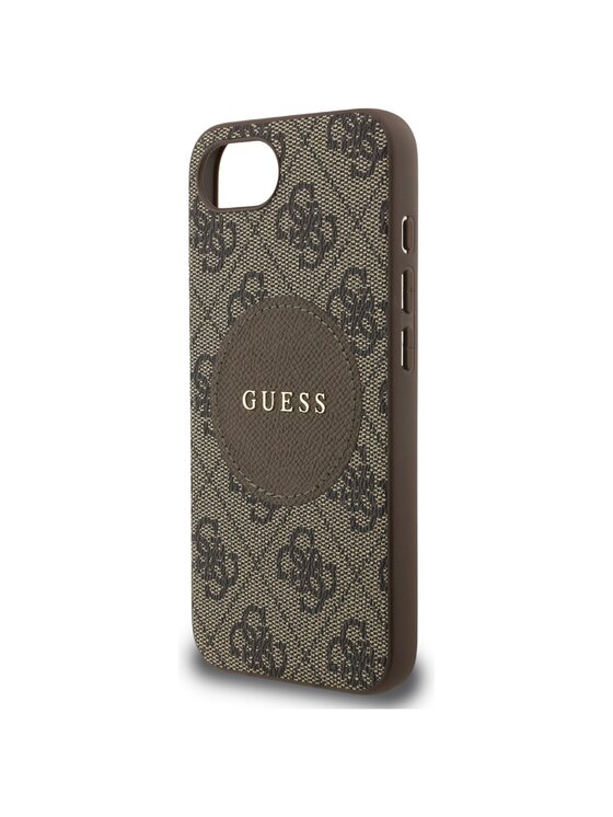 Guess Guess Etui na telefon iPhone 16e Brązowy