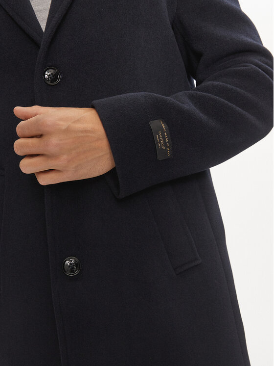 Liu Jo Liu Jo Gyapjú kabát QXX009 T2583 Sötétkék Regular Fit