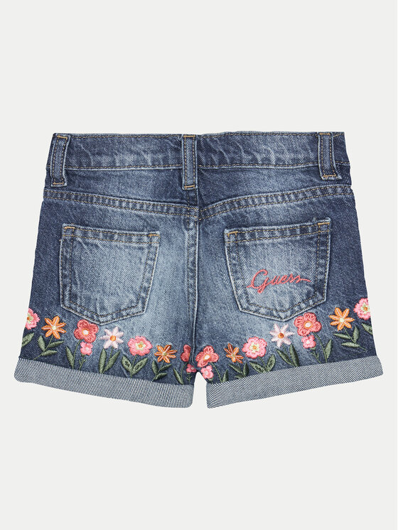 Guess Guess Pantaloni scurți de blugi K5GD02 D45E0 Albastru Regular Fit