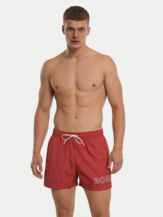 BOSS BOSS Pantaloni scurți pentru înot Mooneye 50469280 Roșu Regular Fit