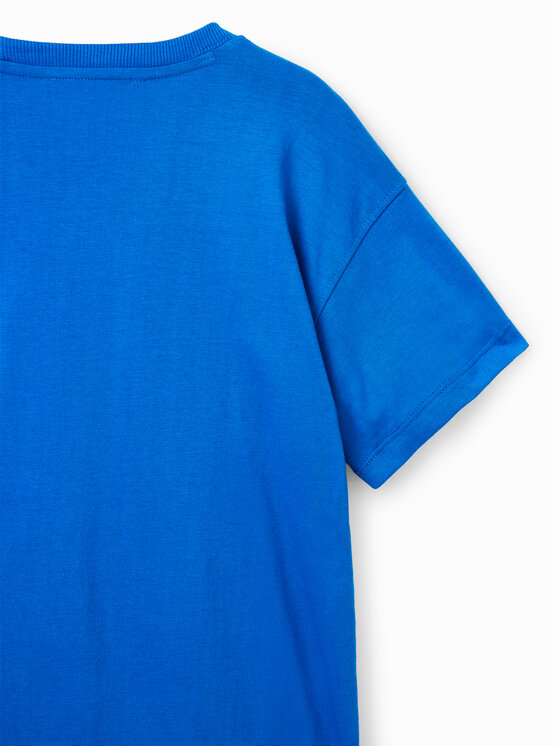 Desigual Desigual Tricou 23SBTK09 Albastru Regular Fit