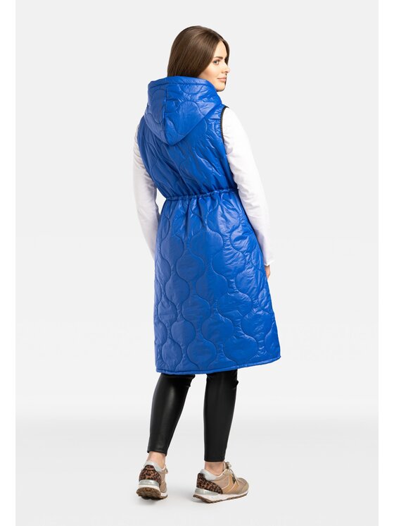 Perso Perso Vesta pikowana z troczkami Modrá Slim Fit
