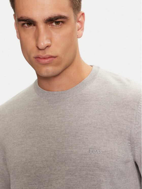 BOSS Boss Džemper Botto-L 50476364 Siva Regular Fit