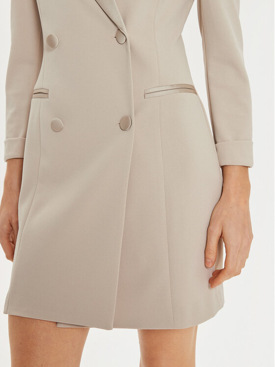 Imperial Imperial Коктейлна рокля AFAXIAW Бежов Slim Fit