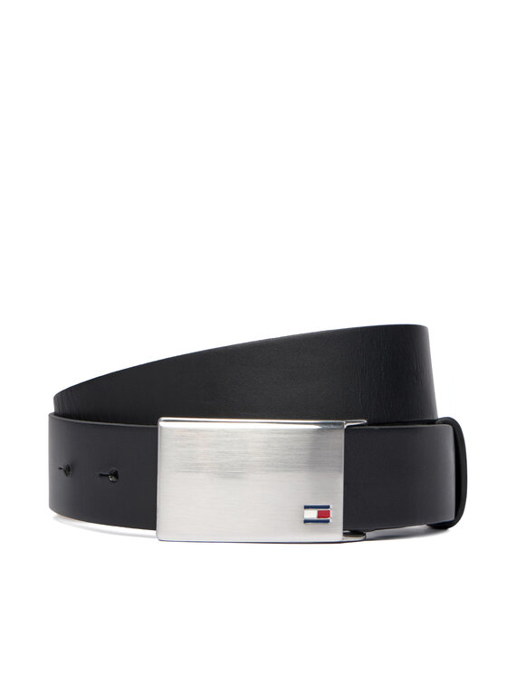 Tommy Hilfiger Tommy Hilfiger Vyriškas Diržas Th Plaque Belt 3.5 Adj AM0AM01995 Juoda