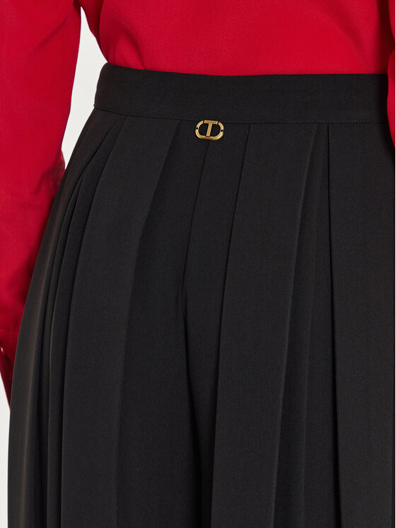 TWINSET TWINSET Palazzohose 242TT2172 Schwarz Wide Leg