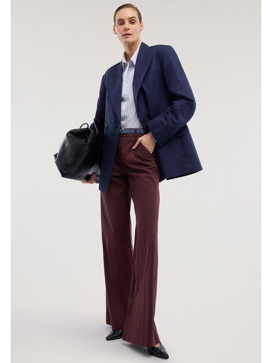 Trussardi Trussardi Spodnie materiałowe P272A002362N046 Bordowy Over Fit
