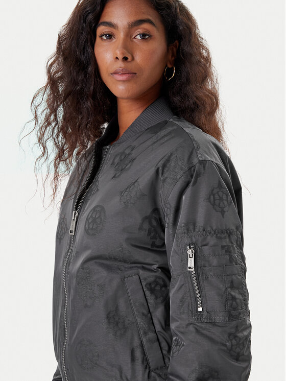 Guess Guess Kurtka bomber W5YL08 WHDK2 Szary Regular Fit