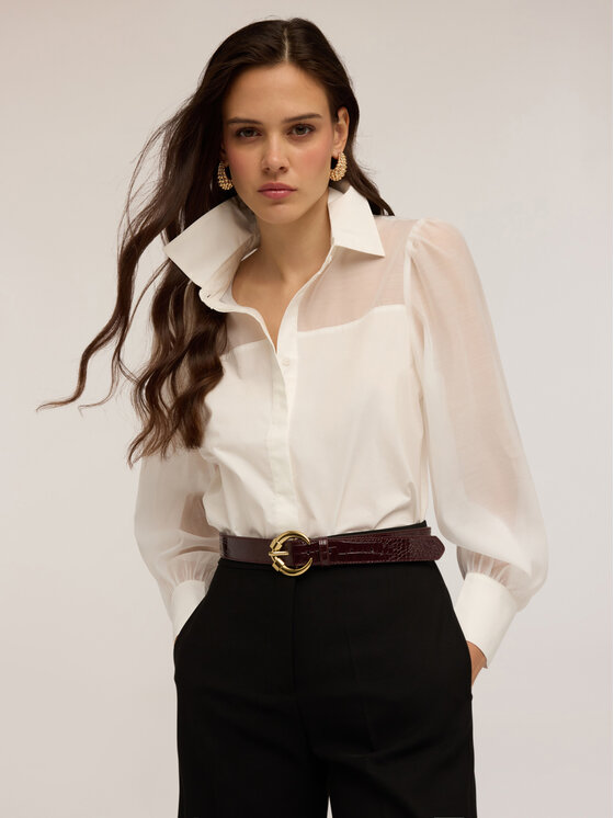 Motivi Motivi Camicia 5261Q000851N011 Bianco Regular Fit