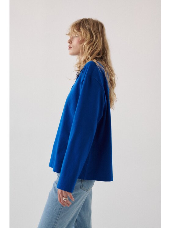 NAGO NAGO Longsleeve N2025 Niebieski Loose Fit
