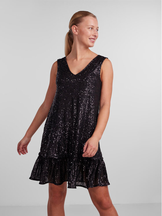 Pieces Pieces Коктейльна сукня Delphia 17130727 Чорний Loose Fit