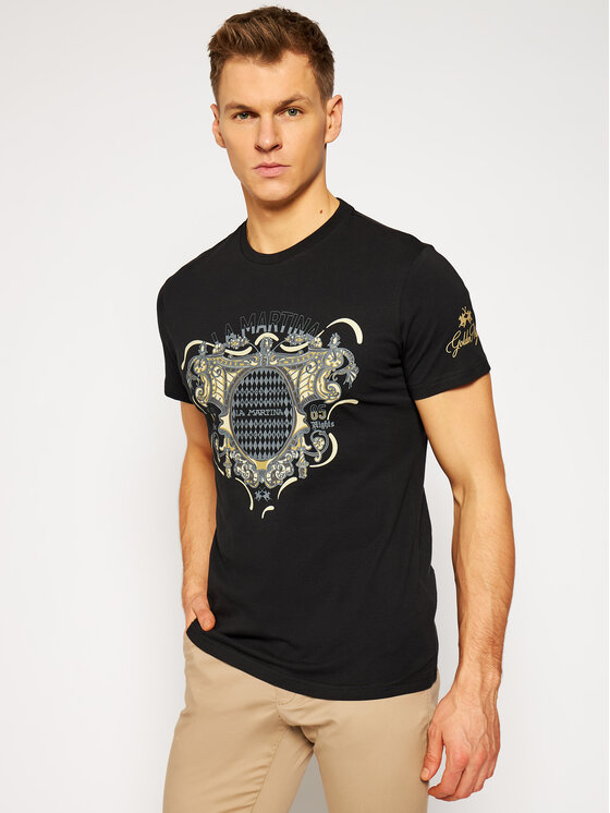 La Martina La Martina T-Shirt RMR301 JS206 Μαύρο Regular Fit