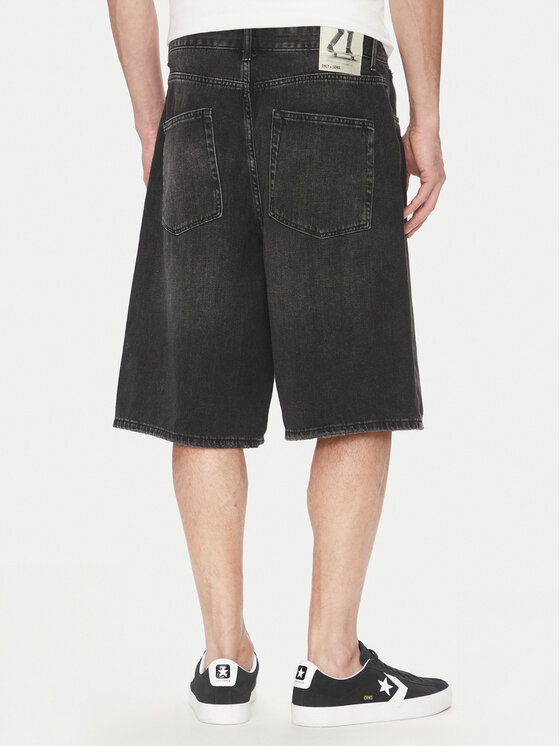 Only & Sons Only & Sons Pantaloncini di jeans Carl 22032957 Nero Balloon Fit