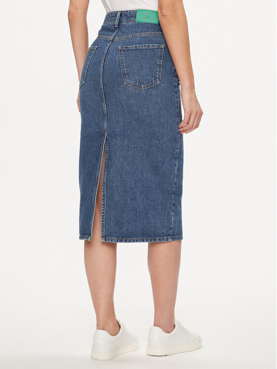 United Colors Of Benetton Jupe en jean 46JTD0036 Bleu Regular Fit