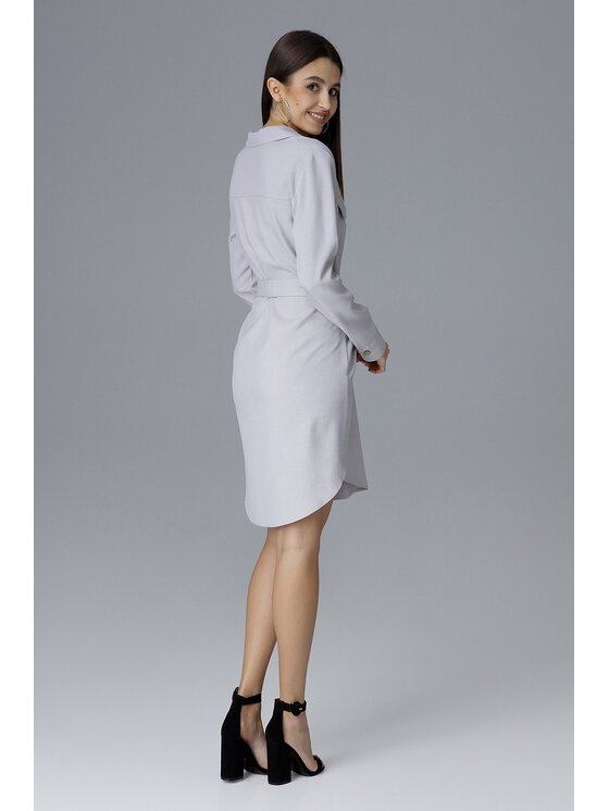 FIGL FIGL Sukienka M630 Szary Regular Fit
