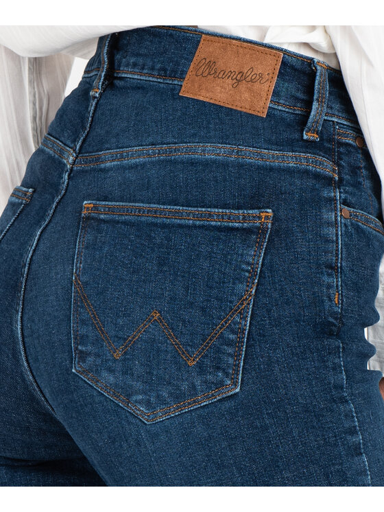 Wrangler Wrangler Jeansy W26LKRP25 Granatowy Slim Fit