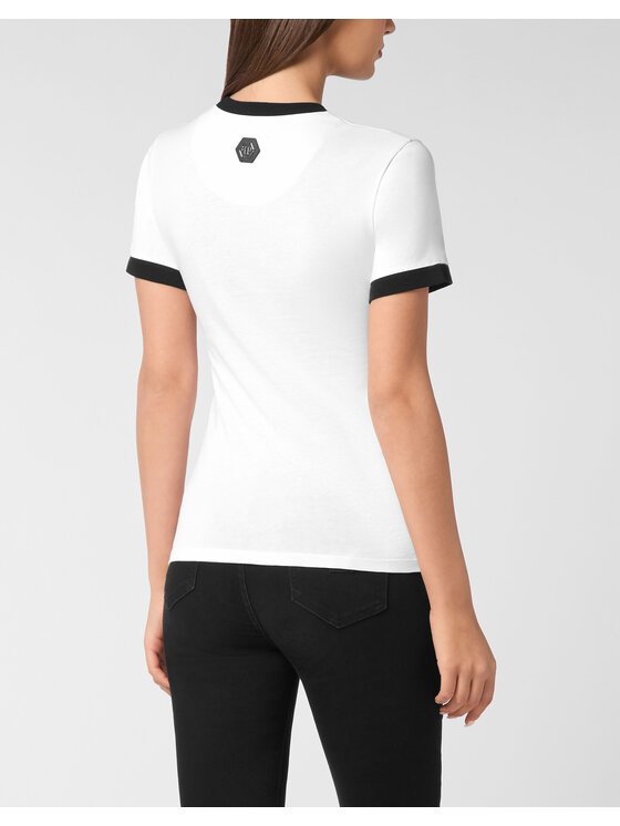 PHILIPP PLEIN PHILIPP PLEIN T-Shirt 24603 Biały Skin Tight Fit