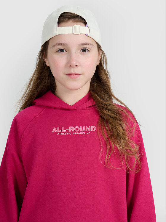 4F 4F Bluza BASIC+ Różowy Oversize