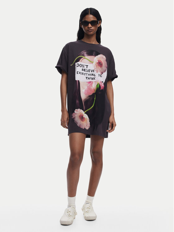 Desigual Desigual Ежедневна рокля Berlin 25SWVK20 Сив Regular Fit