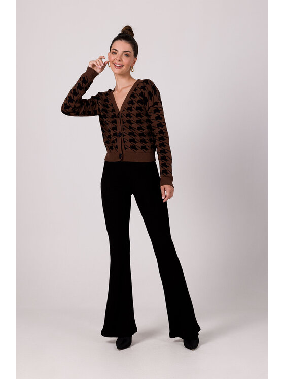 BeWear BeWear Kardigán BK104 Hnedá Comfortable Fit