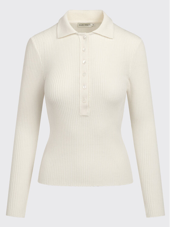 MARI PRETI MARI PRETI Maglione Grace Bianco Regular Fit