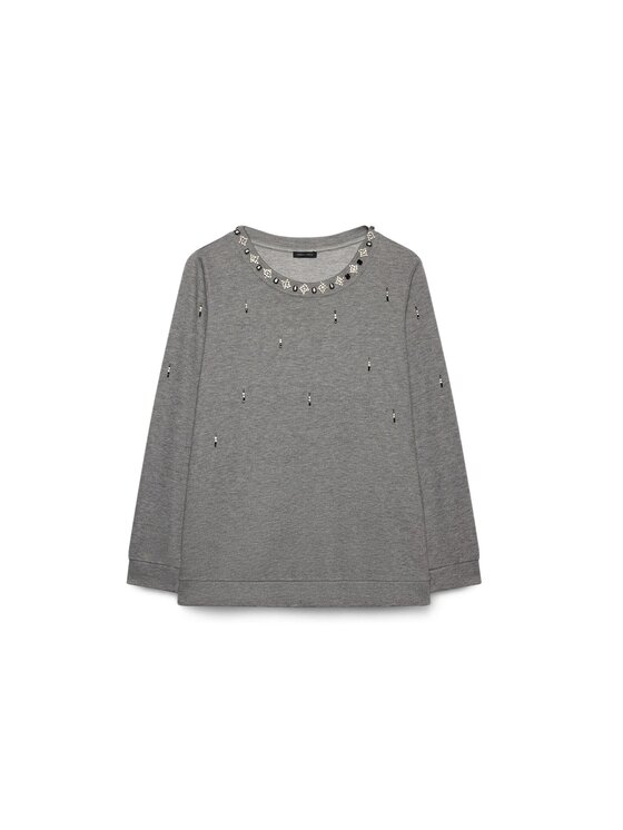 Fiorella Rubino Fiorella Rubino Bluza G875L009481N013 Szary Boxy Fit