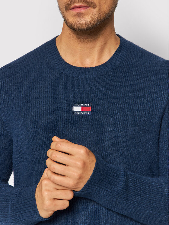 Tommy Jeans Tommy Jeans Džemperis Tjm Solid Badge DM0DM11341 Tumši zils Relaxed Fit