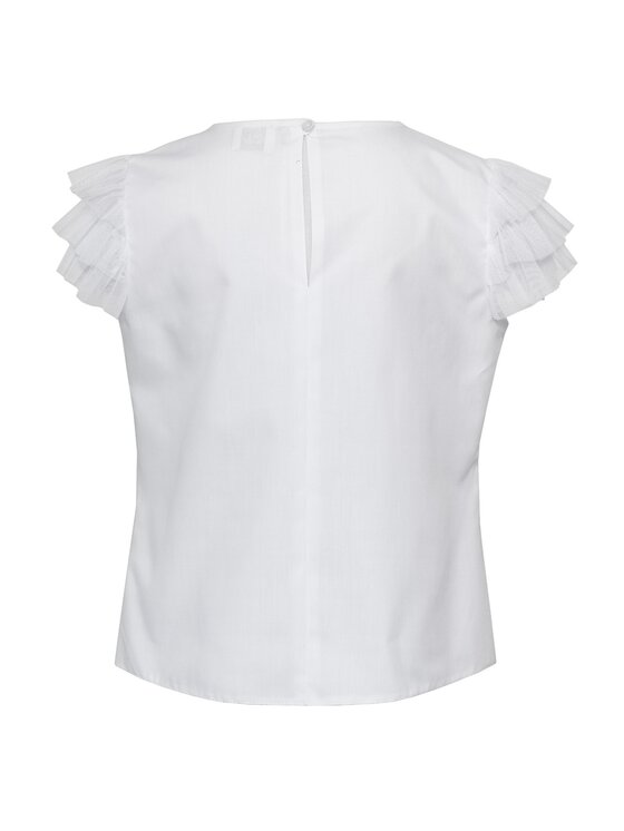 SLY SLY Bluzka 3S-123 Biały Classic Fit