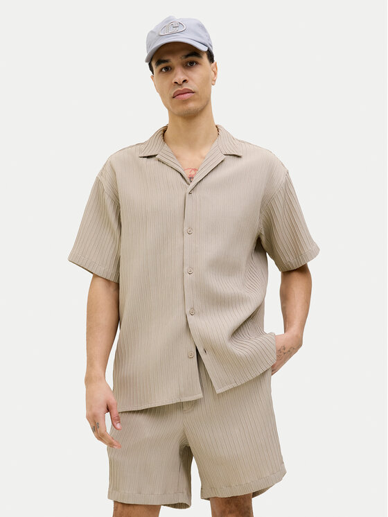 Jack & Jones Jack & Jones Košile Massimo 12269640 Béžová Relaxed Fit