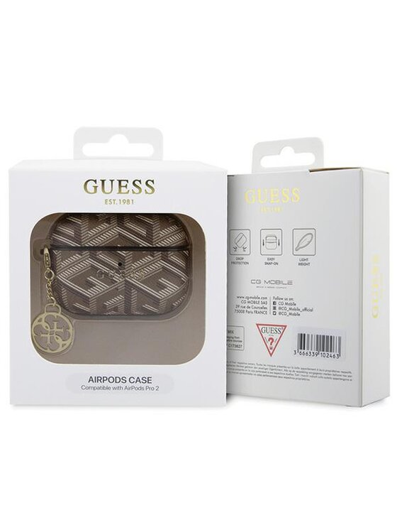 Guess Guess Etui na słuchawki AirPods Pro 2 Brązowy