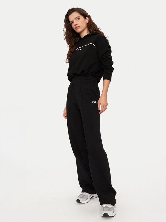 Fila Fila Παντελόνι φόρμας Lauka FAW0910 Μαύρο Wide Leg