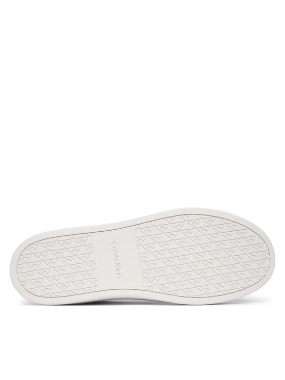 Calvin Klein Calvin Klein Sneakersy Classic Cup Laceup Zip Lth YM0YM01437 Biela